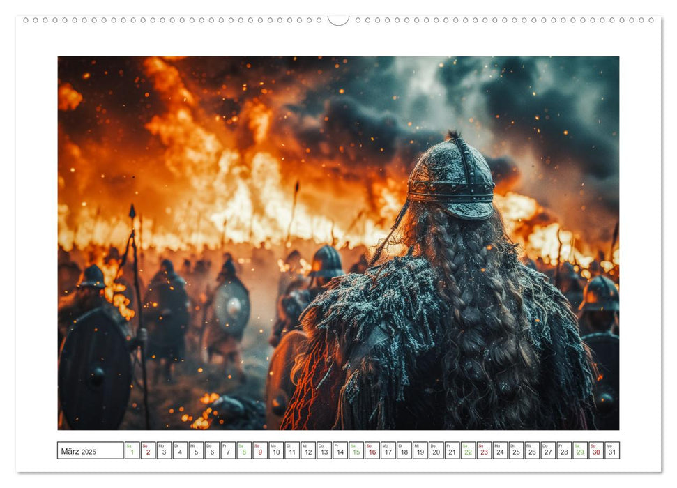 Die Abenteuer der Wikinger (CALVENDO Wandkalender 2025)