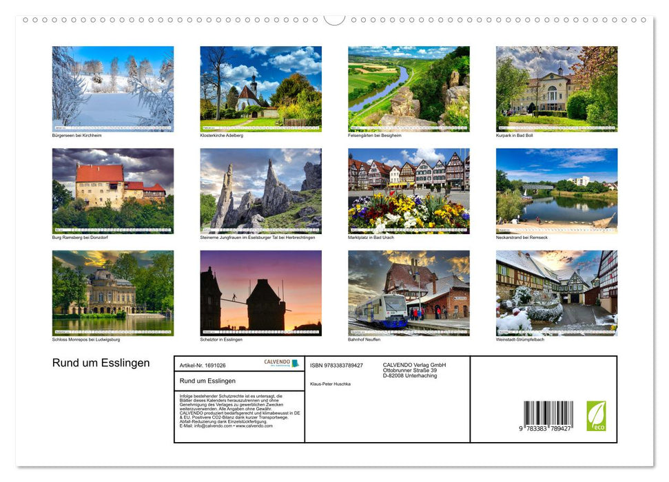 Rund um Esslingen (CALVENDO Premium Wandkalender 2025)