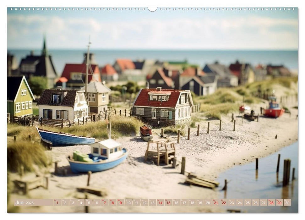 Miniaturwelt - Sehnsuchtsort Nordseeküste (CALVENDO Wandkalender 2025)