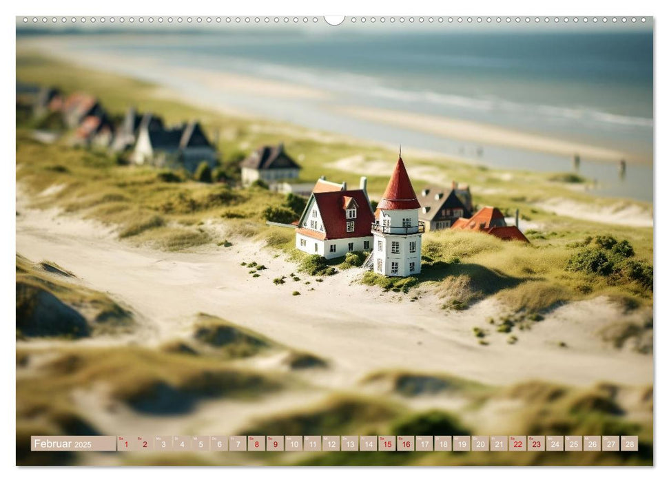 Miniaturwelt - Sehnsuchtsort Nordseeküste (CALVENDO Premium Wandkalender 2025)