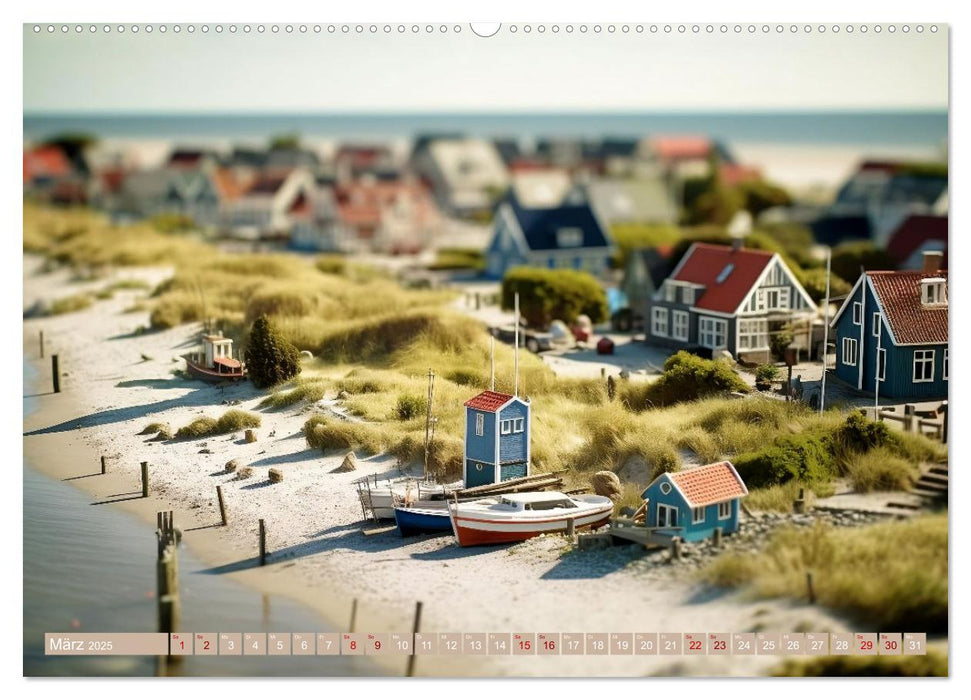 Miniaturwelt - Sehnsuchtsort Nordseeküste (CALVENDO Premium Wandkalender 2025)