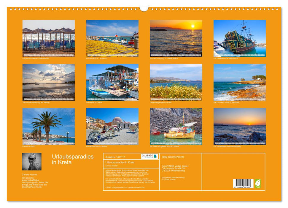 Urlaubsparadies in Kreta (CALVENDO Wandkalender 2025)