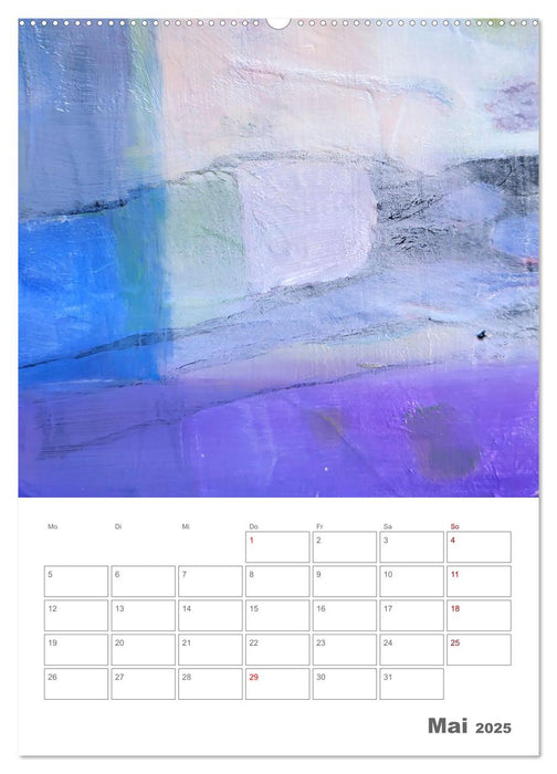 Farbliche Stille - Ein Jahr der inneren Ruhe mit abstrakten Farbspielen (CALVENDO Premium Wandkalender 2025)