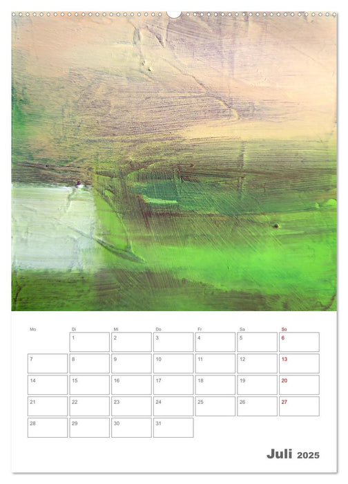 Farbliche Stille - Ein Jahr der inneren Ruhe mit abstrakten Farbspielen (CALVENDO Premium Wandkalender 2025)