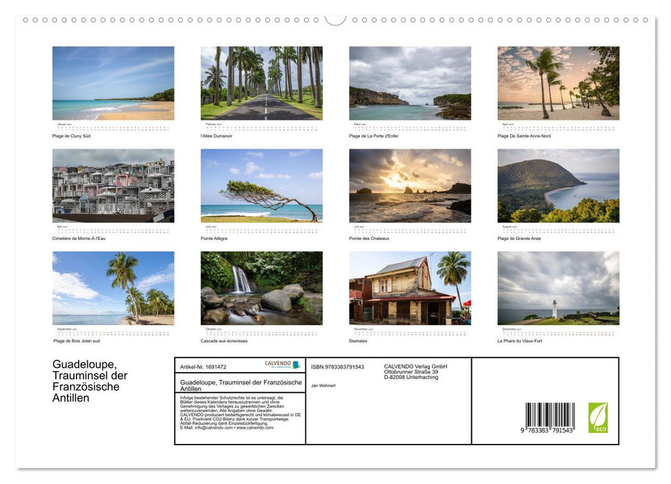 Guadeloupe, Trauminsel der Französische Antillen (CALVENDO Premium Wandkalender 2025)