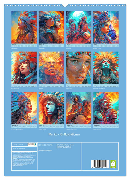 Manitu - KI-Illustrationen (CALVENDO Premium Wandkalender 2025)