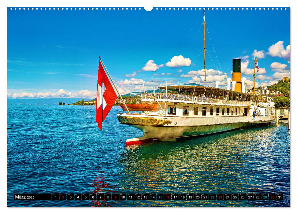 Montreux - ein Juwel am Ufer des Genfersees (CALVENDO Premium Wandkalender 2025)