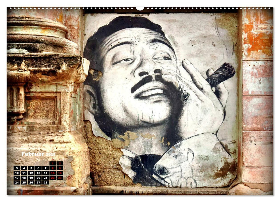 Gesichter Havannas - Street Art in der kubanischen Hauptstadt (CALVENDO Wandkalender 2025)