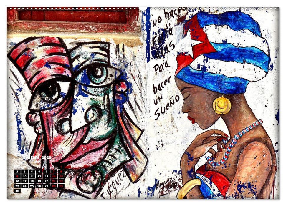 Gesichter Havannas - Street Art in der kubanischen Hauptstadt (CALVENDO Premium Wandkalender 2025)