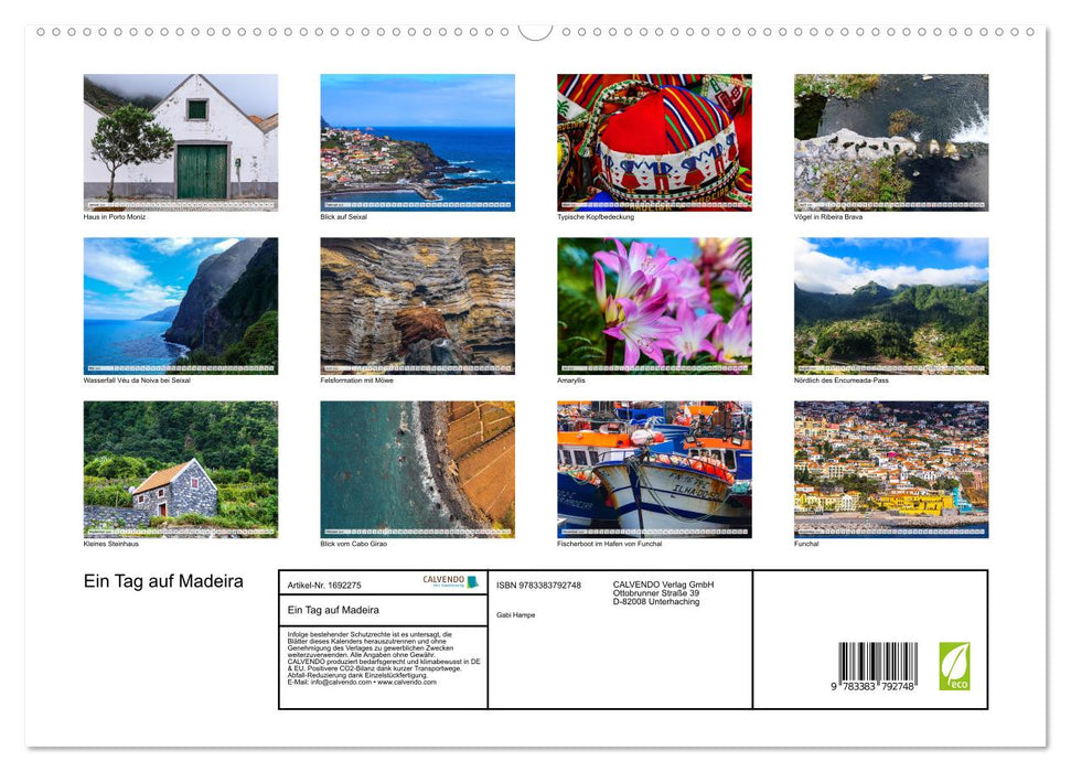 Ein Tag auf Madeira (CALVENDO Premium Wandkalender 2025)