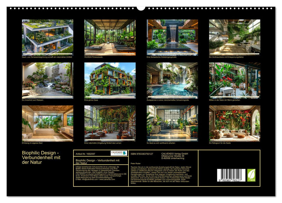 Biophilic Design - Verbundenheit mit der Natur (CALVENDO Premium Wandkalender 2025)