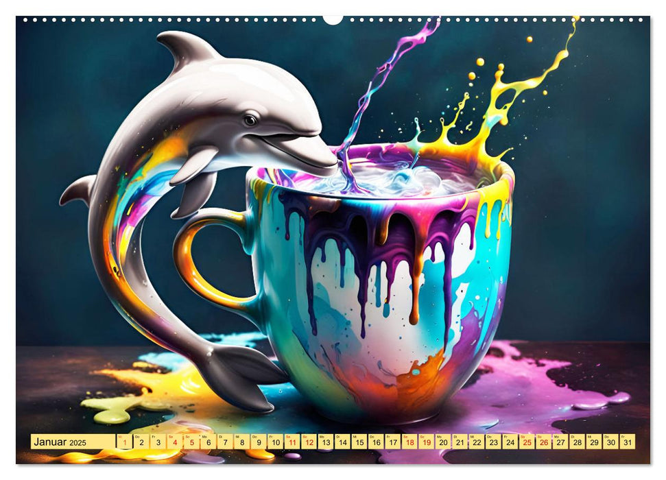 Tierische Kaffeestunden (CALVENDO Premium Wandkalender 2025)