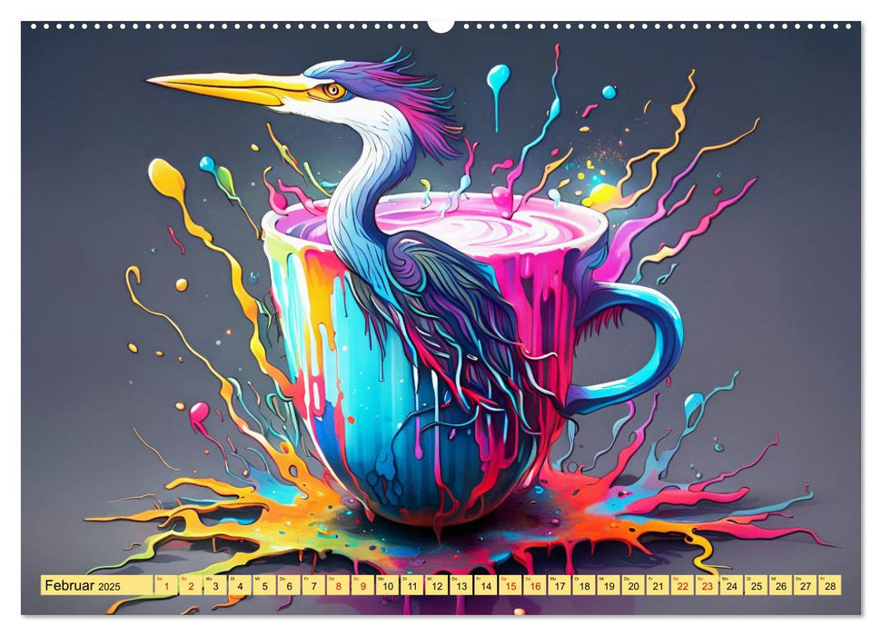 Tierische Kaffeestunden (CALVENDO Premium Wandkalender 2025)