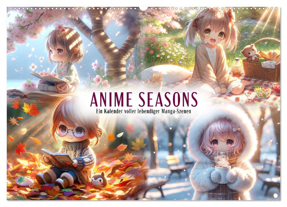 Anime Seasons: Ein Kalender voller lebendiger Manga-Szenen (CALVENDO Wandkalender 2025)