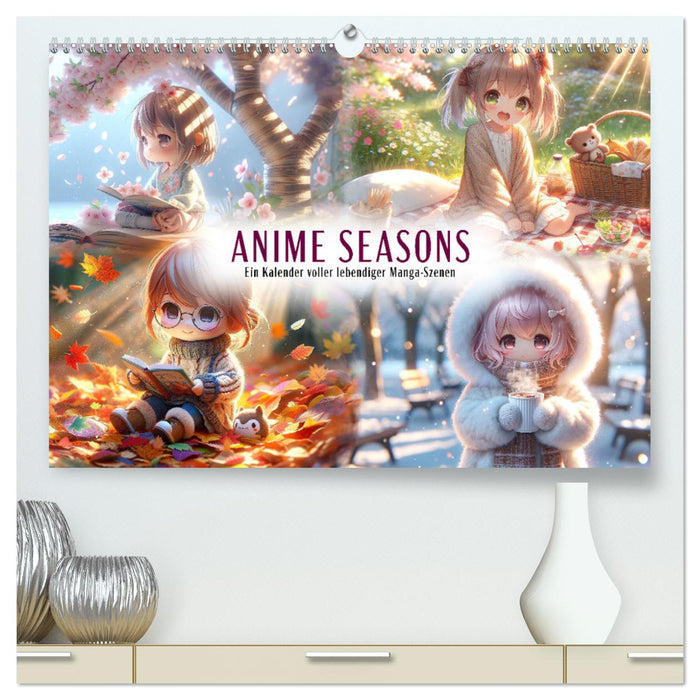 Anime Seasons: Ein Kalender voller lebendiger Manga-Szenen (CALVENDO Premium Wandkalender 2025)