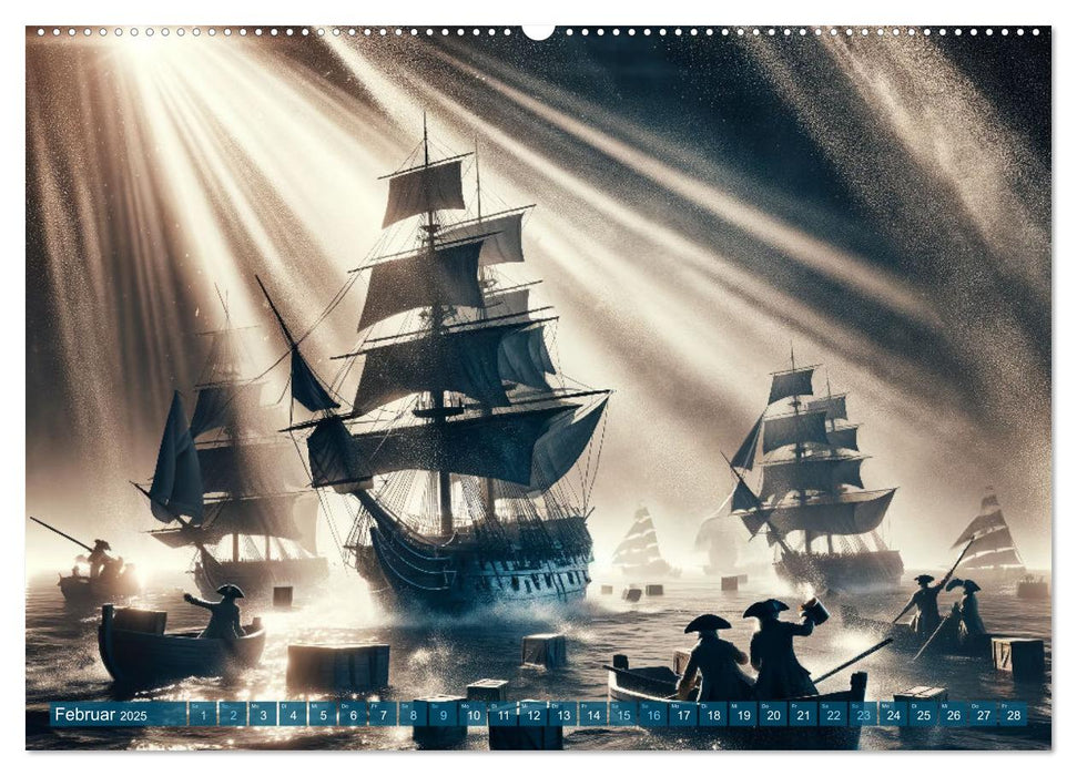 Maritime Meisterwerke: Ein KI-Kalender für Seefahrerherzen (CALVENDO Wandkalender 2025)