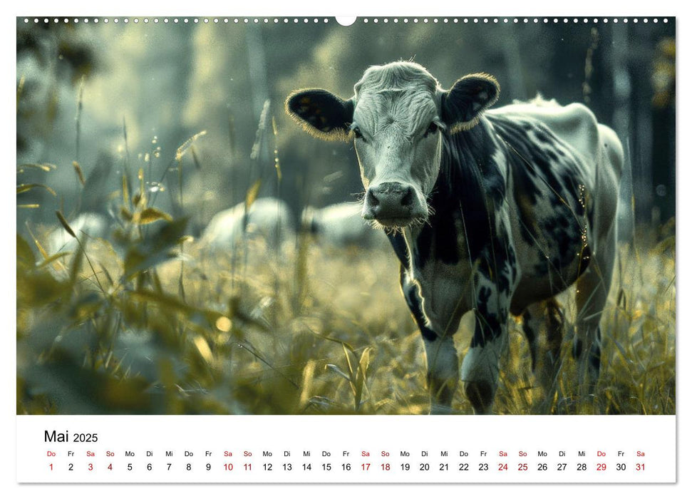 Weidenglück: Ein Jahr unter Kühen (CALVENDO Wandkalender 2025)