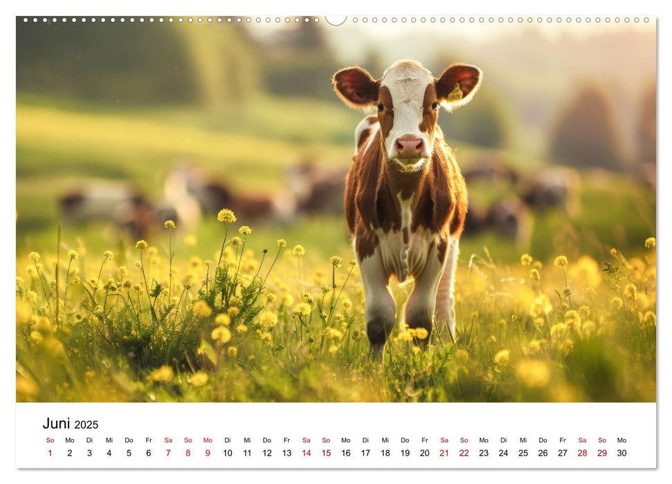 Weidenglück: Ein Jahr unter Kühen (CALVENDO Wandkalender 2025)