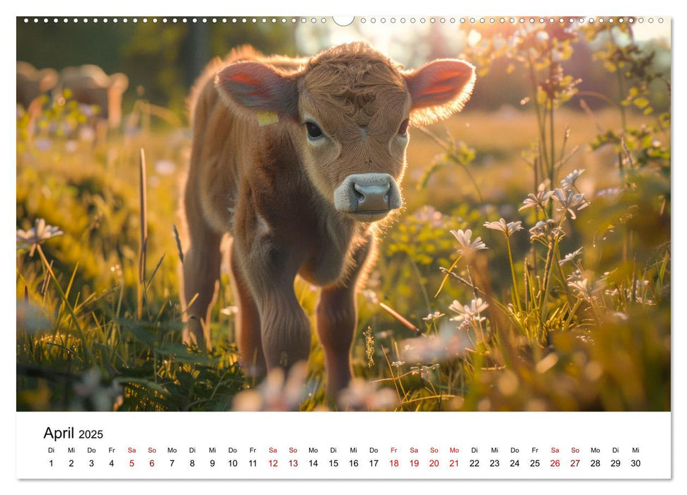 Weidenglück: Ein Jahr unter Kühen (CALVENDO Premium Wandkalender 2025)