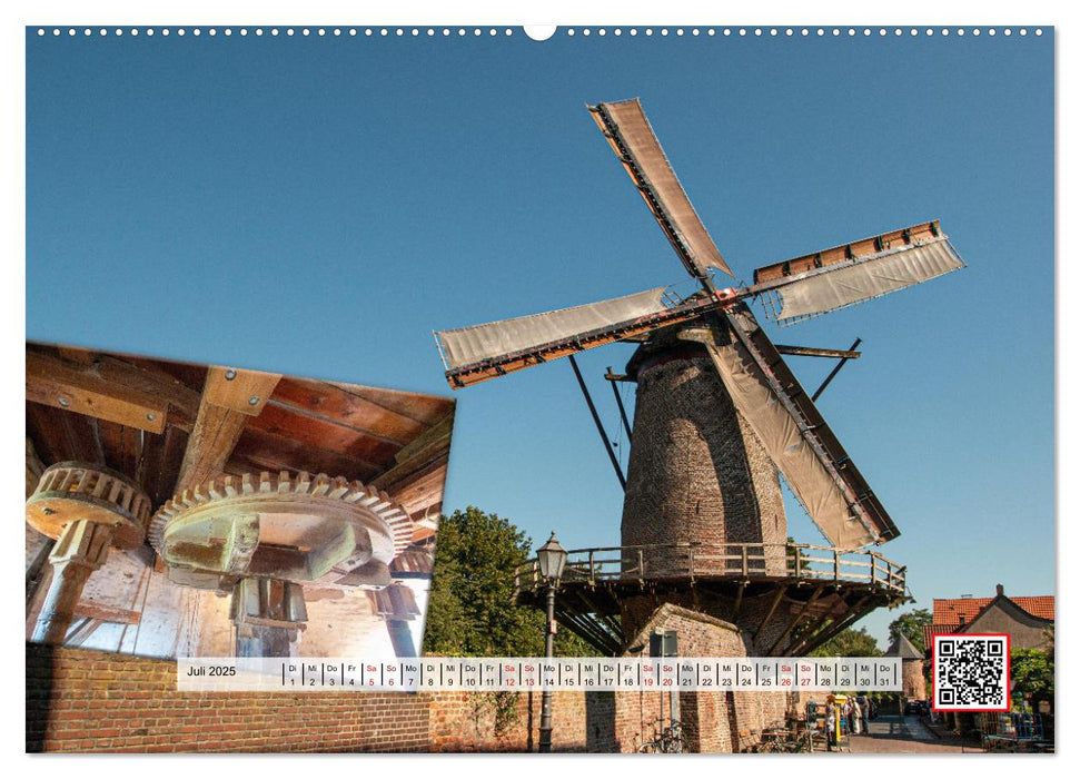 Die schönsten Windmühlen am Niederrhein (CALVENDO Premium Wandkalender 2025)