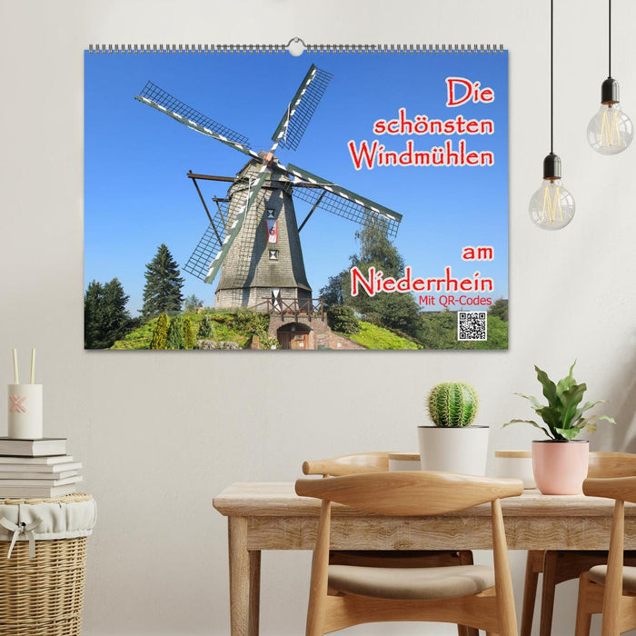 Die schönsten Windmühlen am Niederrhein (CALVENDO Wandkalender 2025)