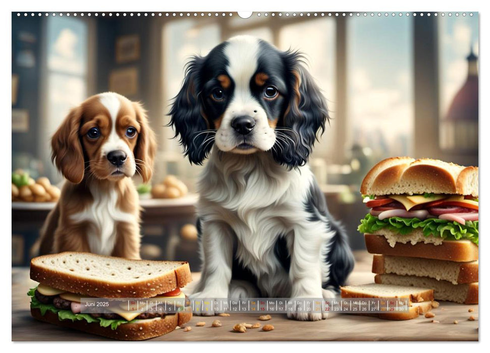 Kuschelige Hunde - kleine Herzensbrecher in Aktion (CALVENDO Wandkalender 2025)