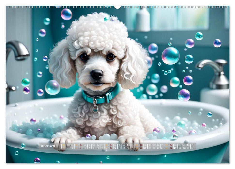 Kuschelige Hunde - kleine Herzensbrecher in Aktion (CALVENDO Premium Wandkalender 2025)