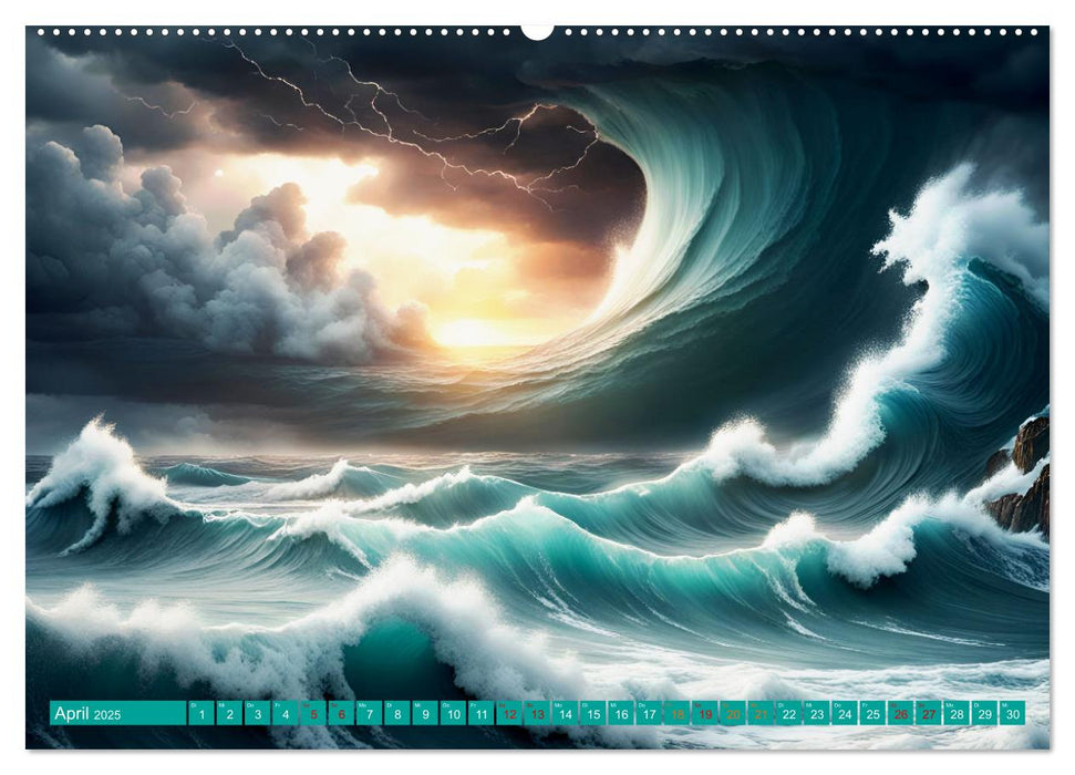 Stürmische Wellen (CALVENDO Wandkalender 2025)