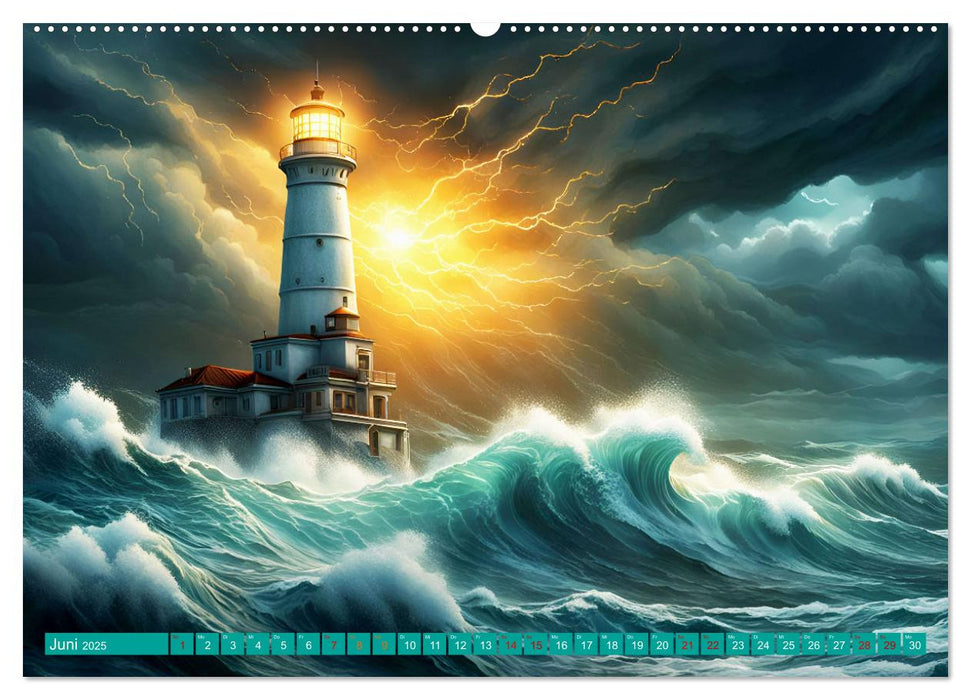 Stürmische Wellen (CALVENDO Premium Wandkalender 2025)