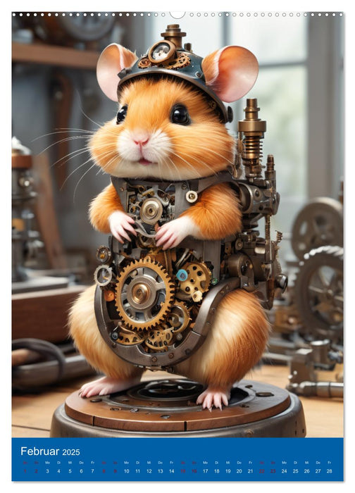 Roboter-Hamster - niedliche kleine Roboter (CALVENDO Wandkalender 2025)