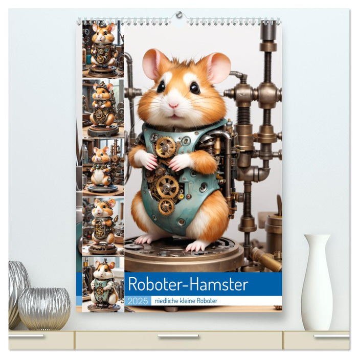 Roboter-Hamster - niedliche kleine Roboter (CALVENDO Premium Wandkalender 2025)