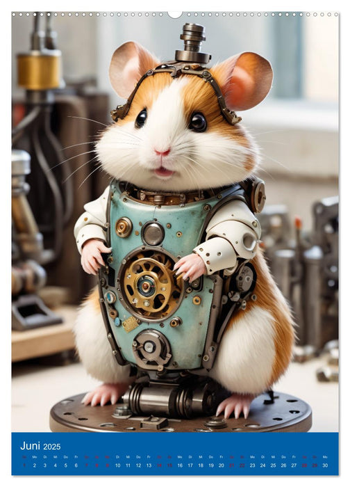 Roboter-Hamster - niedliche kleine Roboter (CALVENDO Premium Wandkalender 2025)