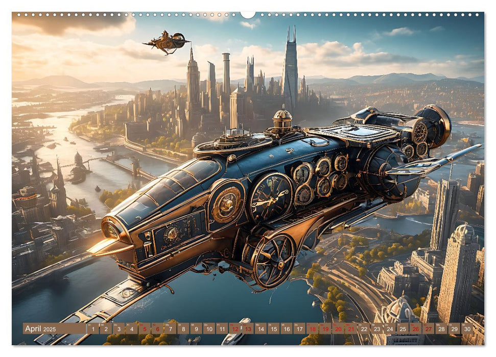 Steampunk Flugmaschinen (CALVENDO Wandkalender 2025)