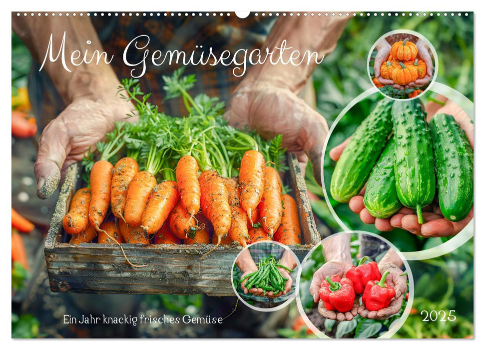 Mein Gemüsegarten - Ein Jahr knackig frisches Gemüse (CALVENDO Wandkalender 2025)