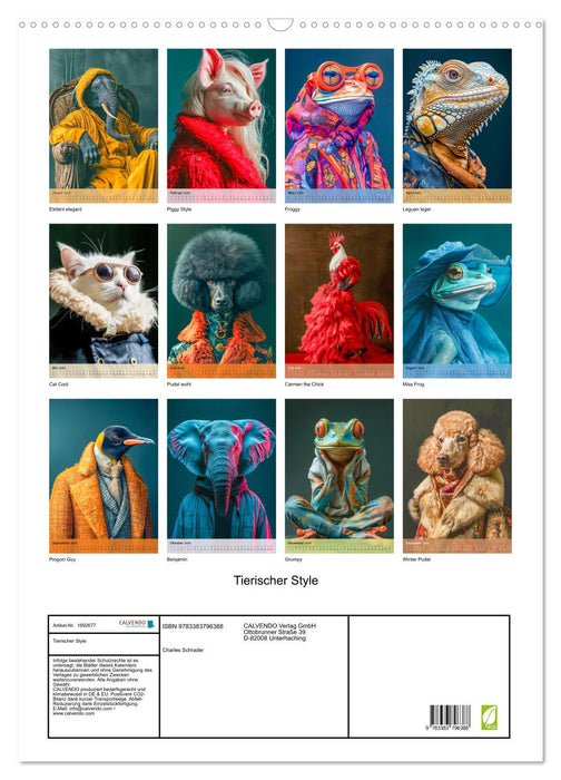 Tierischer Style (CALVENDO Wandkalender 2025)