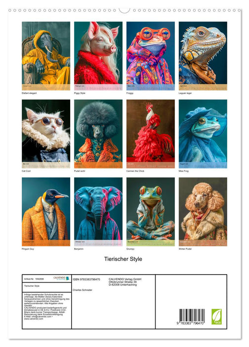Tierischer Style (CALVENDO Premium Wandkalender 2025)