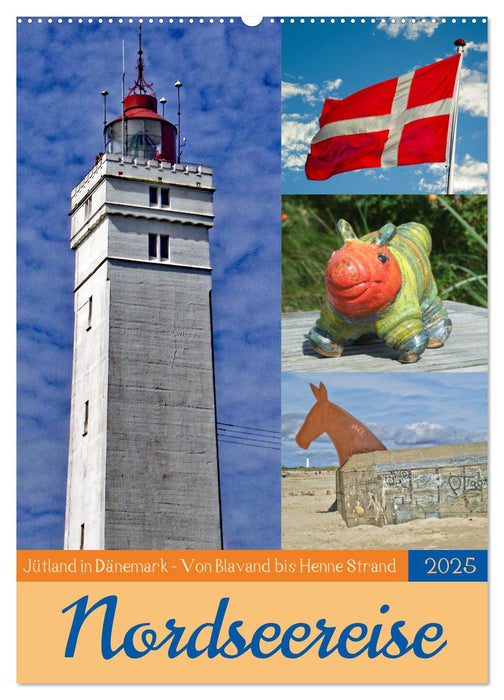 Voyage en mer du Nord – Jutland au Danemark – De Blavand à Henne Strand (calendrier mural CALVENDO 2025) 
