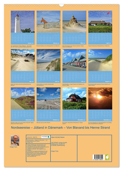 Nordseereise – Jütland in Dänemark – Von Blavand bis Henne Strand (CALVENDO Wandkalender 2025)
