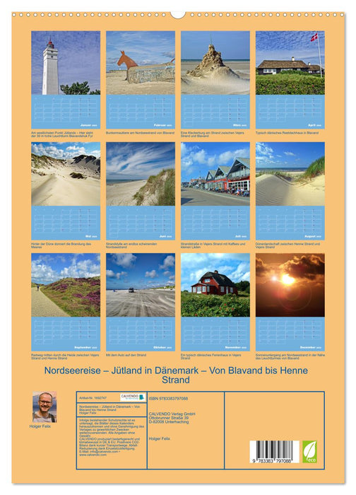 Nordseereise – Jütland in Dänemark – Von Blavand bis Henne Strand (CALVENDO Premium Wandkalender 2025)