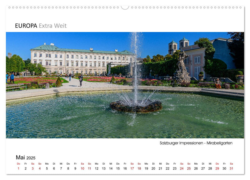 Impressions de Salzbourg - images panoramiques (Calendrier mural CALVENDO Premium 2025)