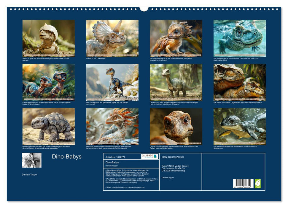 Dino-Babys (CALVENDO Wandkalender 2025)