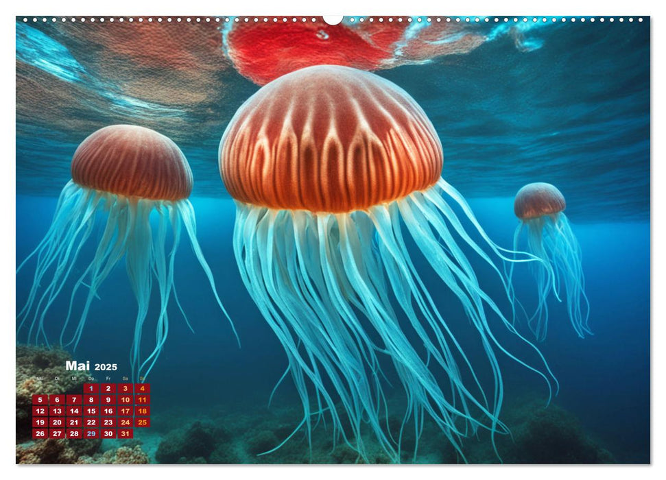 Tief unten im Meer Unterwasser Fantasy (CALVENDO Wandkalender 2025)