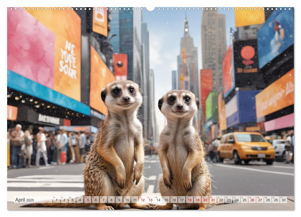 Erdmännchen in New York City (CALVENDO Wandkalender 2025)