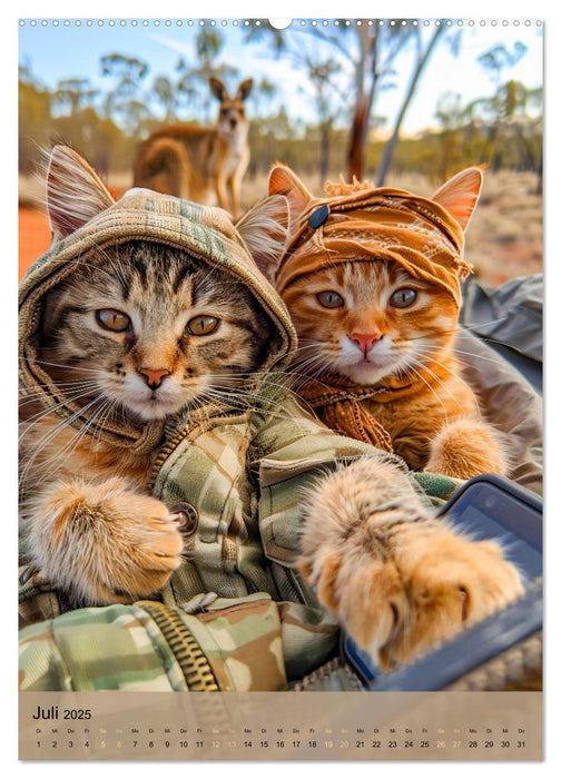 Katzen auf Abenteuerreise - Globetrotter-Katzen entdecke ferne Kulturen (CALVENDO Premium Wandkalender 2025)