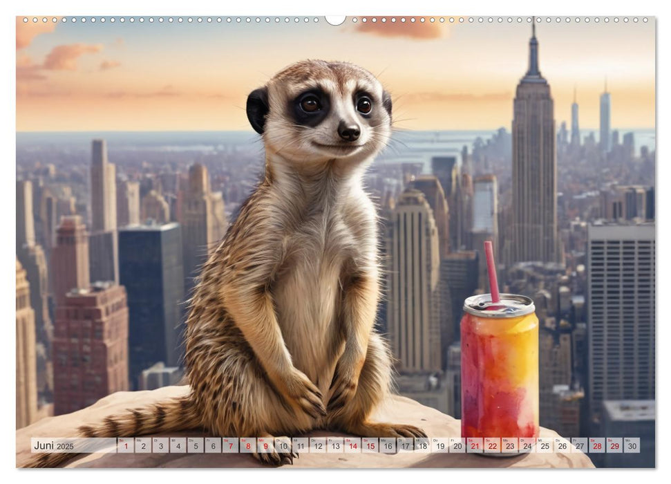 Erdmännchen in New York City (CALVENDO Premium Wandkalender 2025)