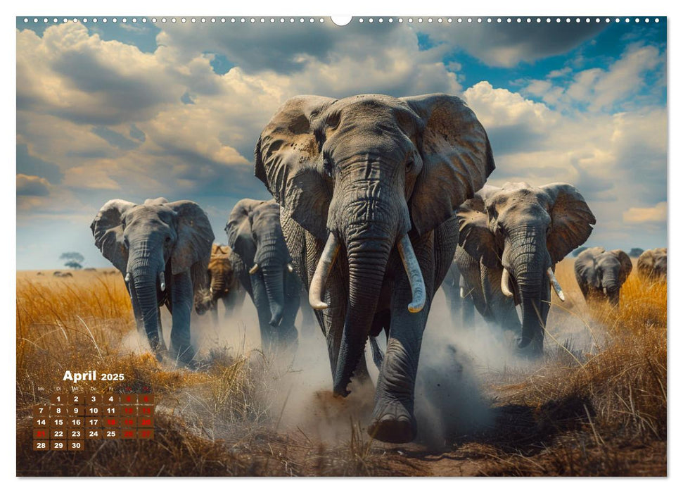 Éléphants adorables (calendrier mural CALVENDO 2025) 