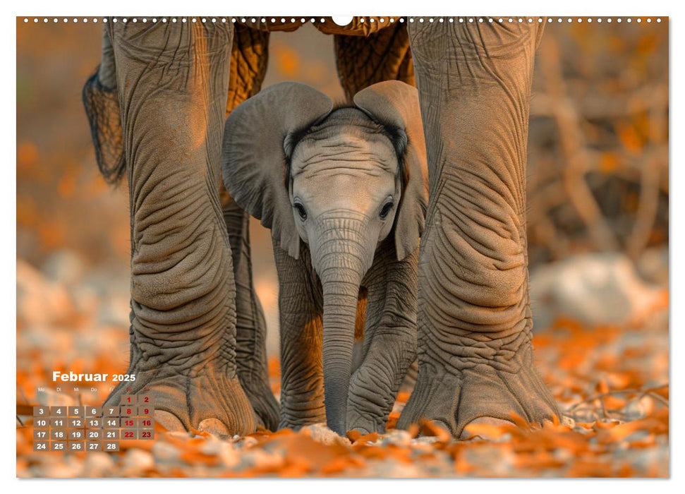 Liebenswerte Elefanten (CALVENDO Premium Wandkalender 2025)