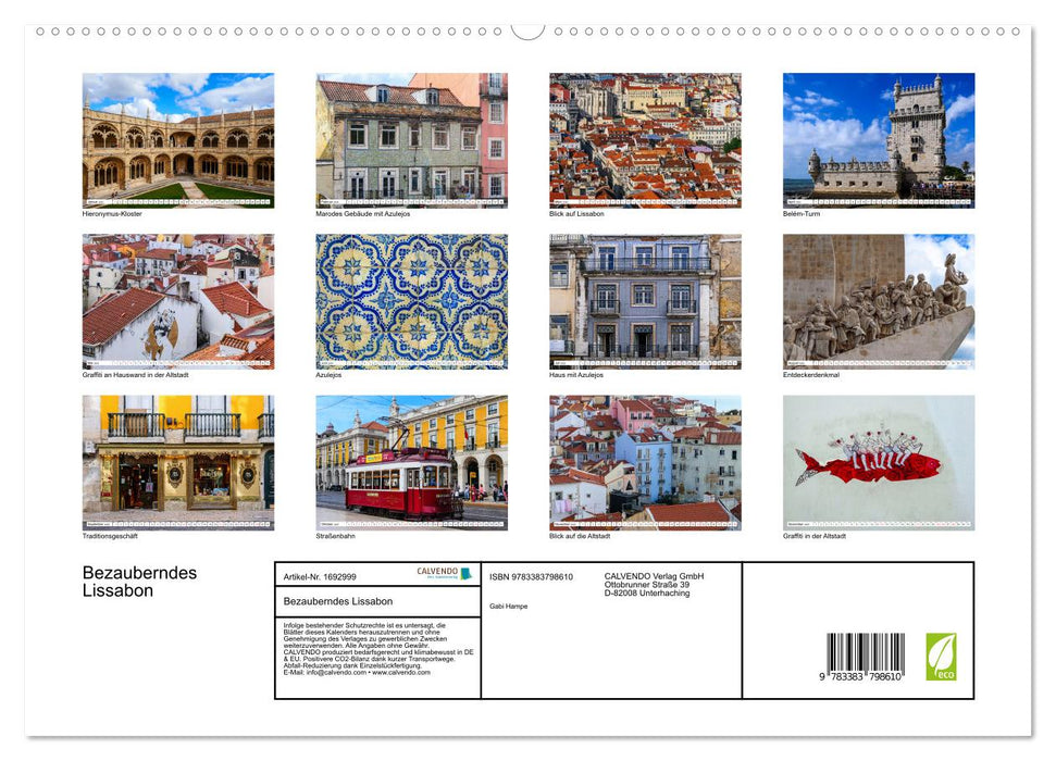 Bezauberndes Lissabon (CALVENDO Premium Wandkalender 2025)