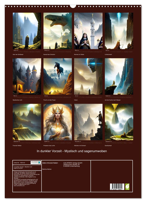 In dunkler Vorzeit - Mystisch und sagenumwoben (CALVENDO Wandkalender 2025)