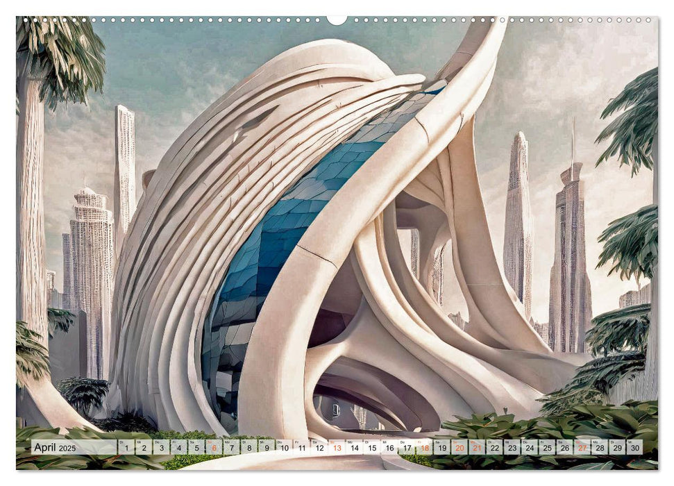 Stadtarchitektur, futuristisch-fantastisch (CALVENDO Premium Wandkalender 2025)